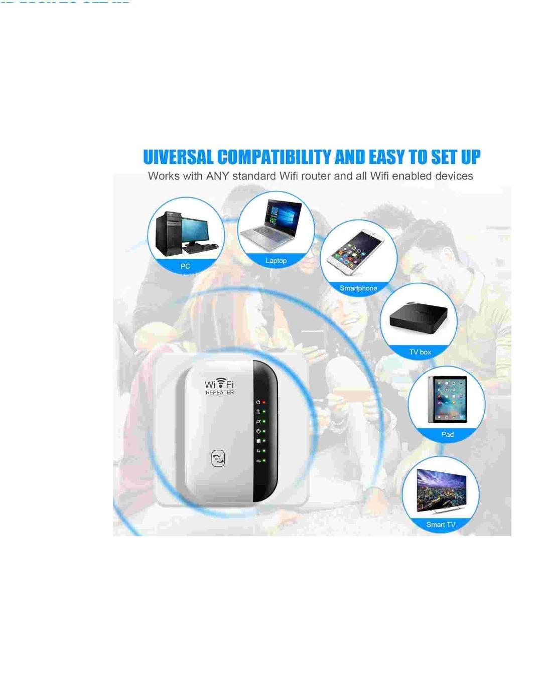 تقویت کننده WiFi نسل 2024 مدل Wireless-N WIFI Repeater فاقد جنسیت D210303