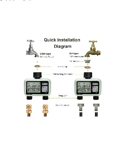 تایمر آبیاری, تایمر آبیاری دیجیتال تایمر آبیاری قطره ای دو خروجی HCT-326 فاقد جنسیت برند جوگی