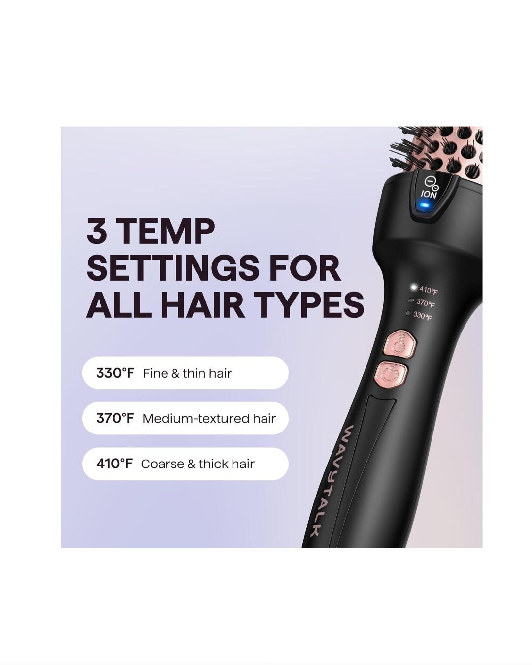 اتو و حالت دهنده مو برس حرارتی فاقد جنسیت Wavytalk