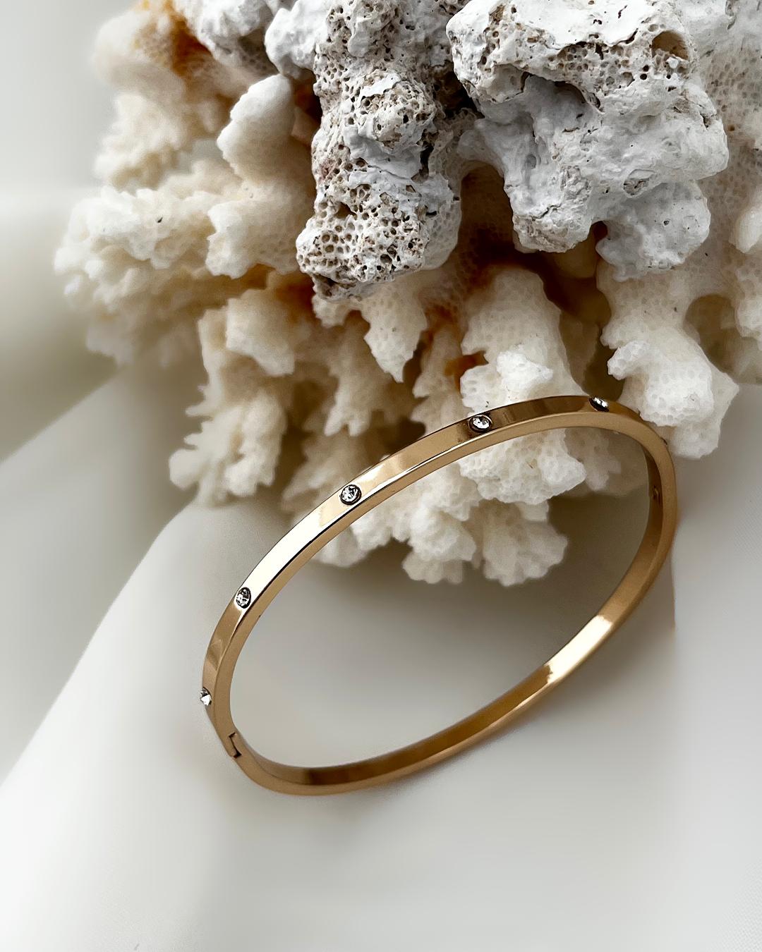 دست بند کارتیه نگین دار زنانه Tosh