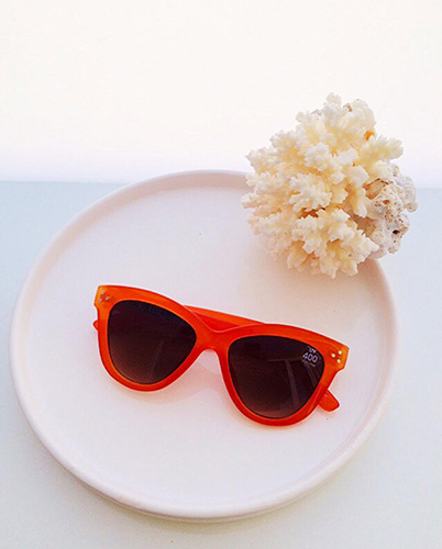 عینک نیم پروانه ای زنانه Six Free نارنجی پر رنگ