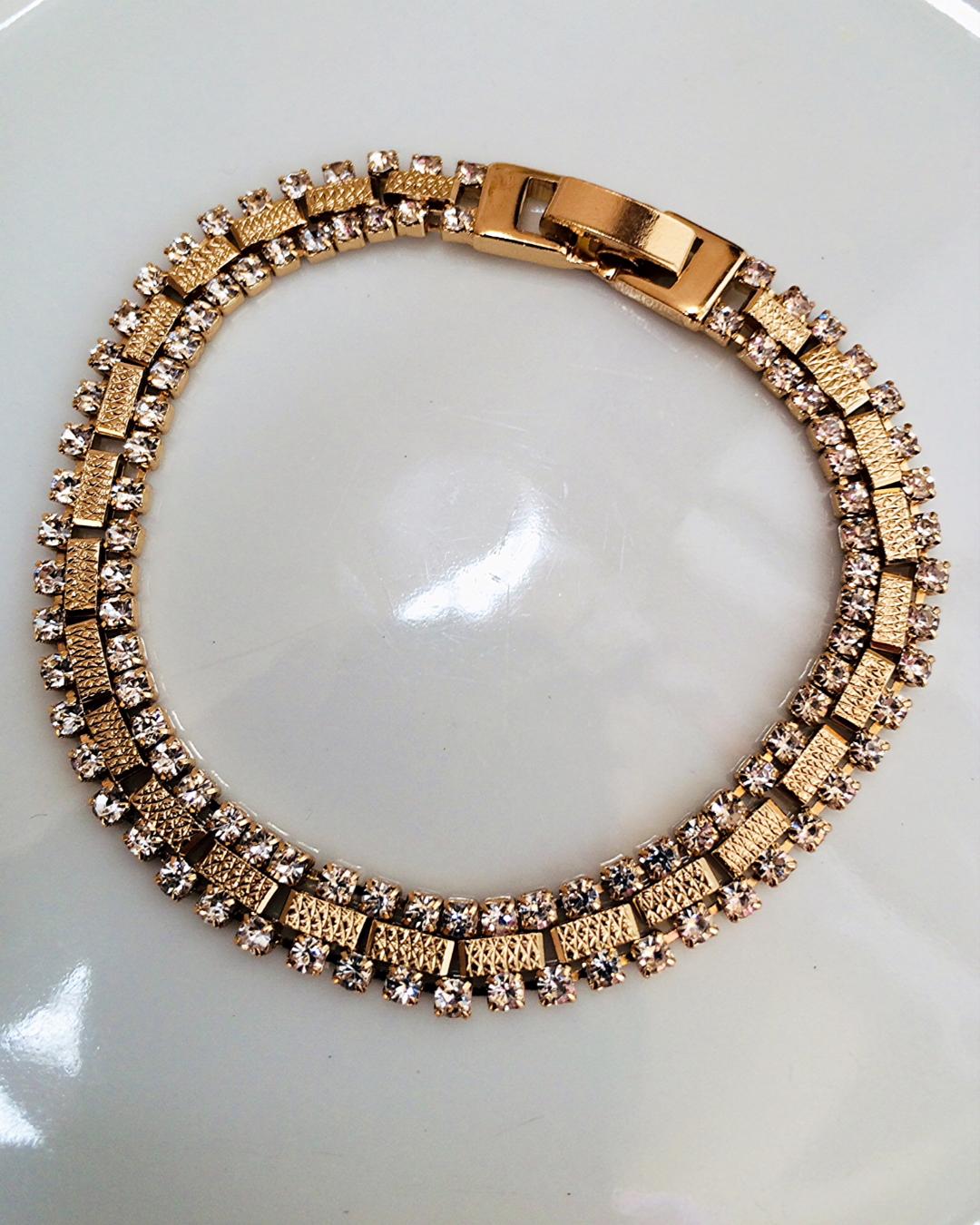 دست بند رولكس اسپرت نگين دار زنانه Tosh