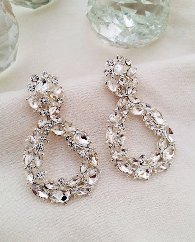 گوشواره مجلسى فول نگين زنانه Tosh