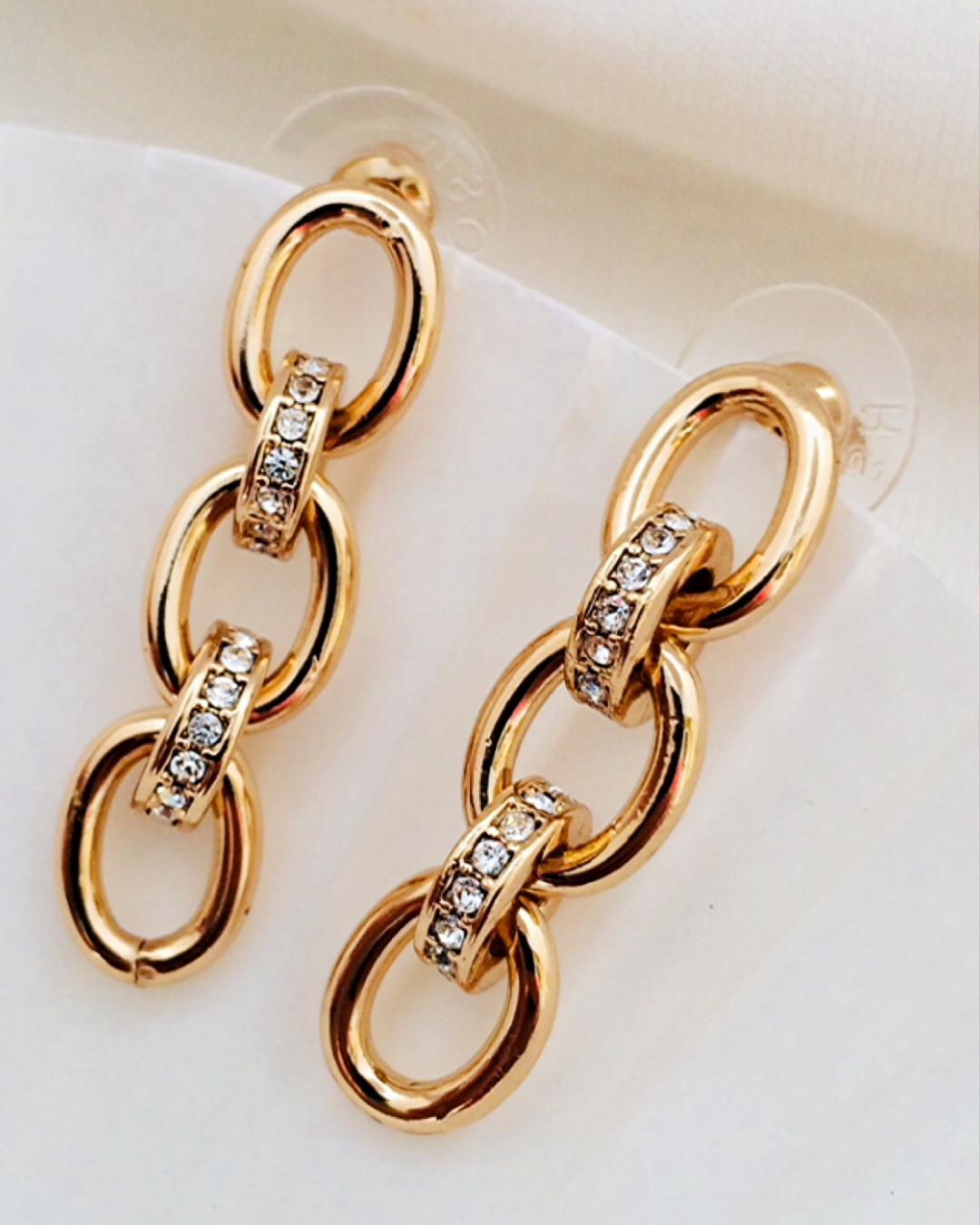 گوشواره كارتير تركيبى با نگين زنانه Tosh