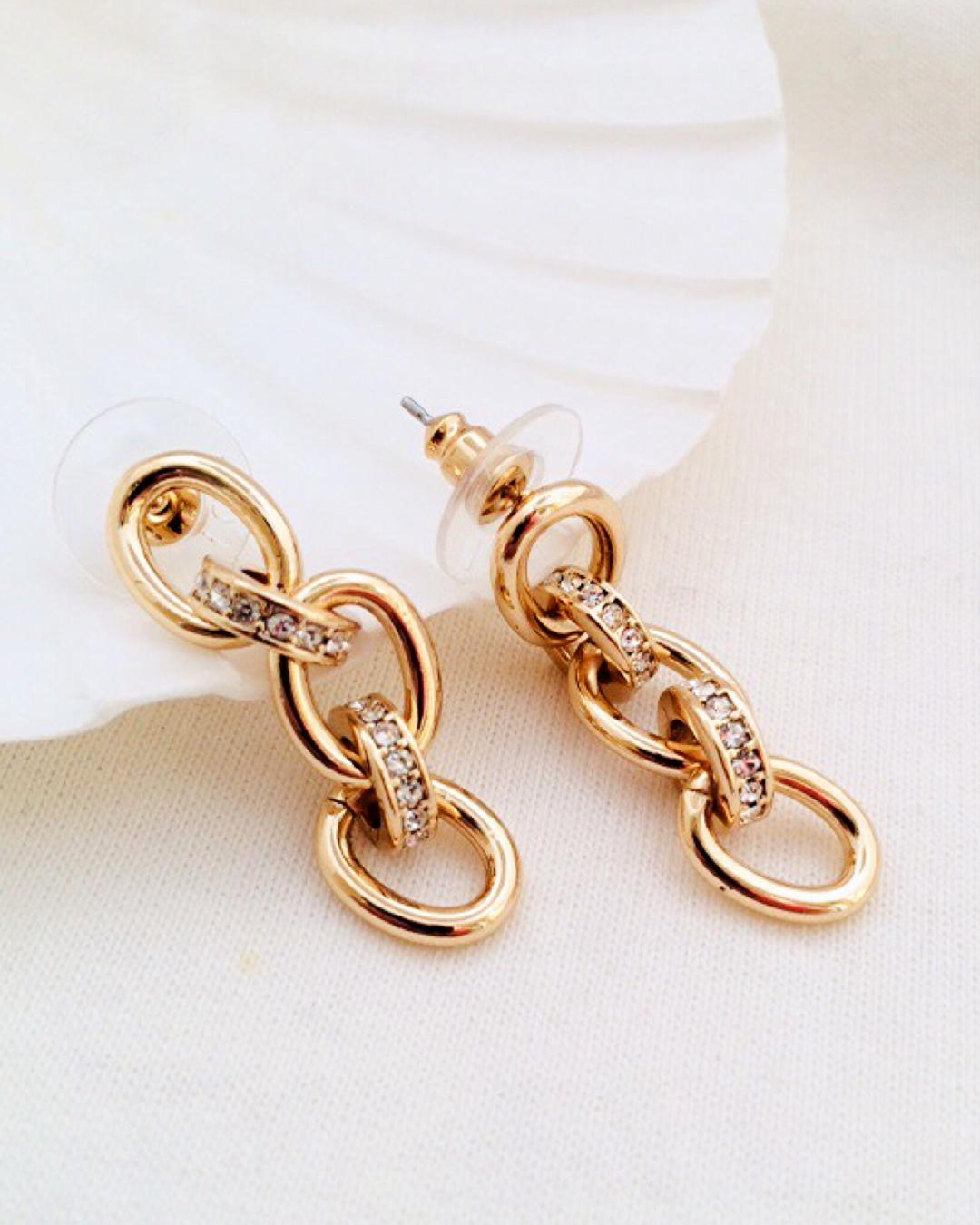 گوشواره كارتير تركيبى با نگين زنانه Tosh