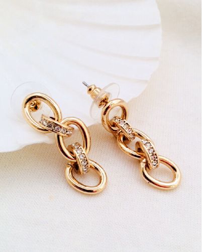 گوشواره كارتير تركيبى با نگين زنانه Tosh