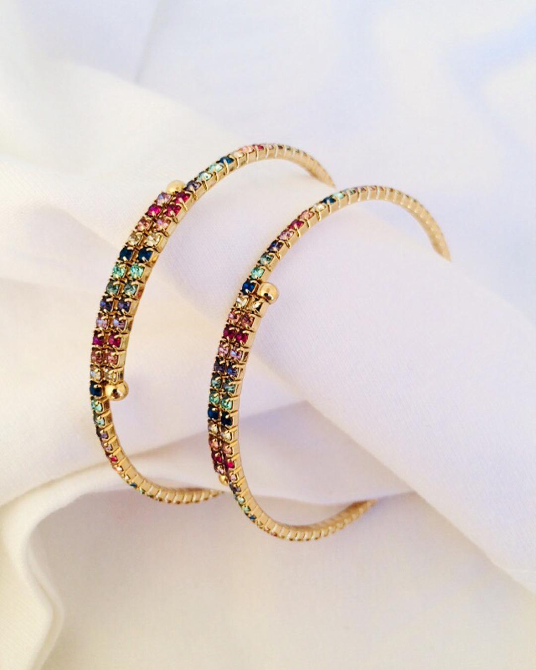 دست بند نگينى مولتى كالر زنانه Tosh