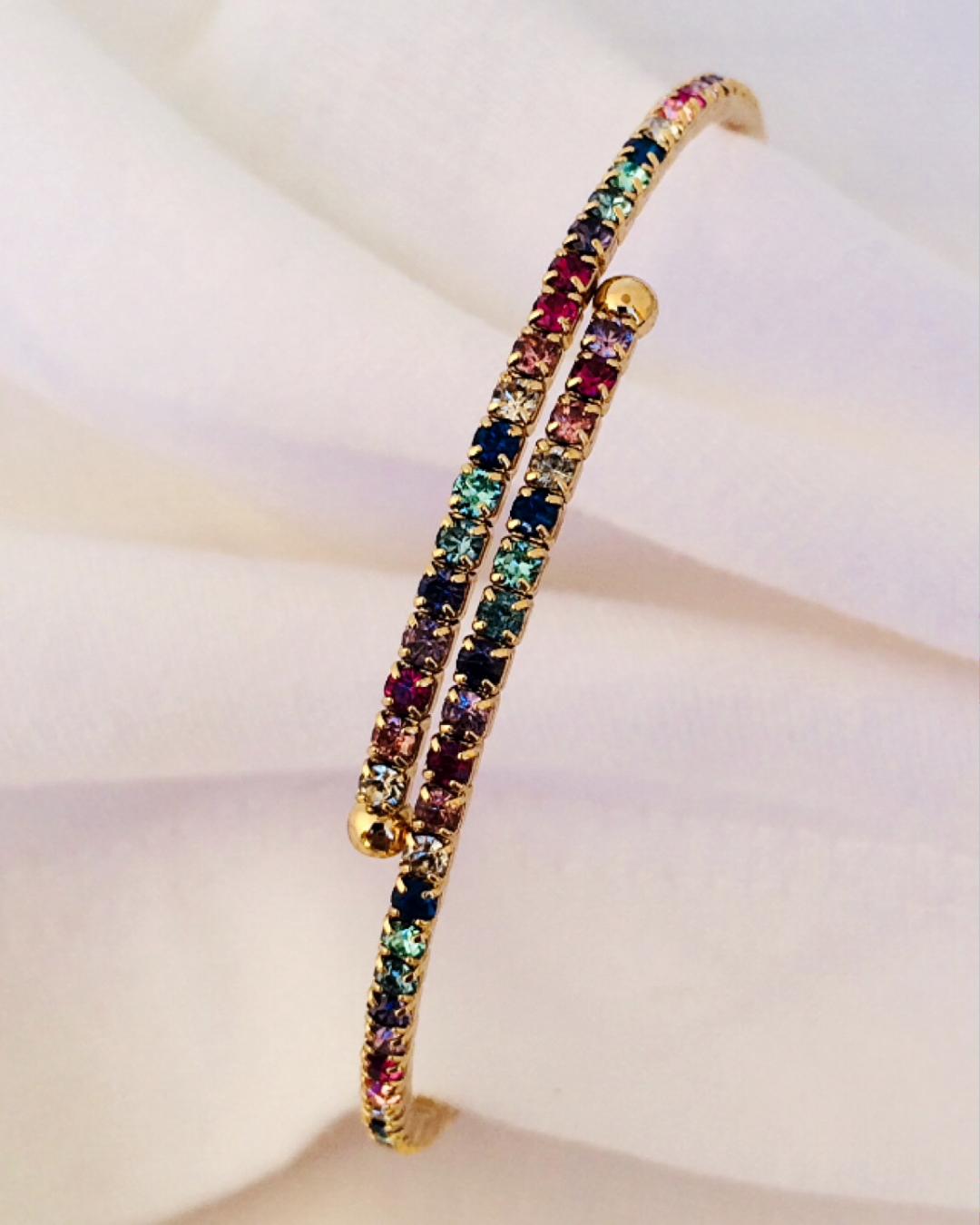 دست بند نگينى مولتى كالر زنانه Tosh