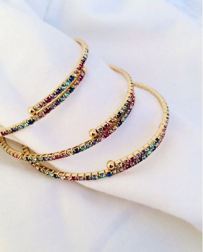 دست بند نگينى مولتى كالر زنانه Tosh