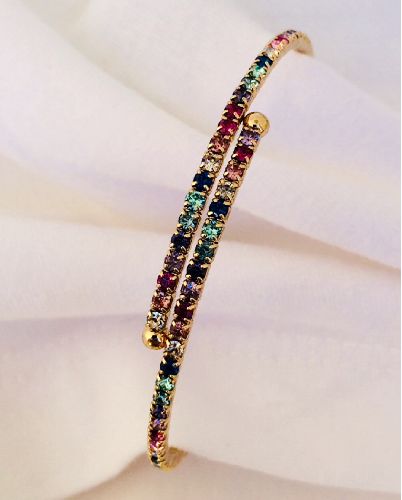 دست بند نگينى مولتى كالر زنانه Tosh