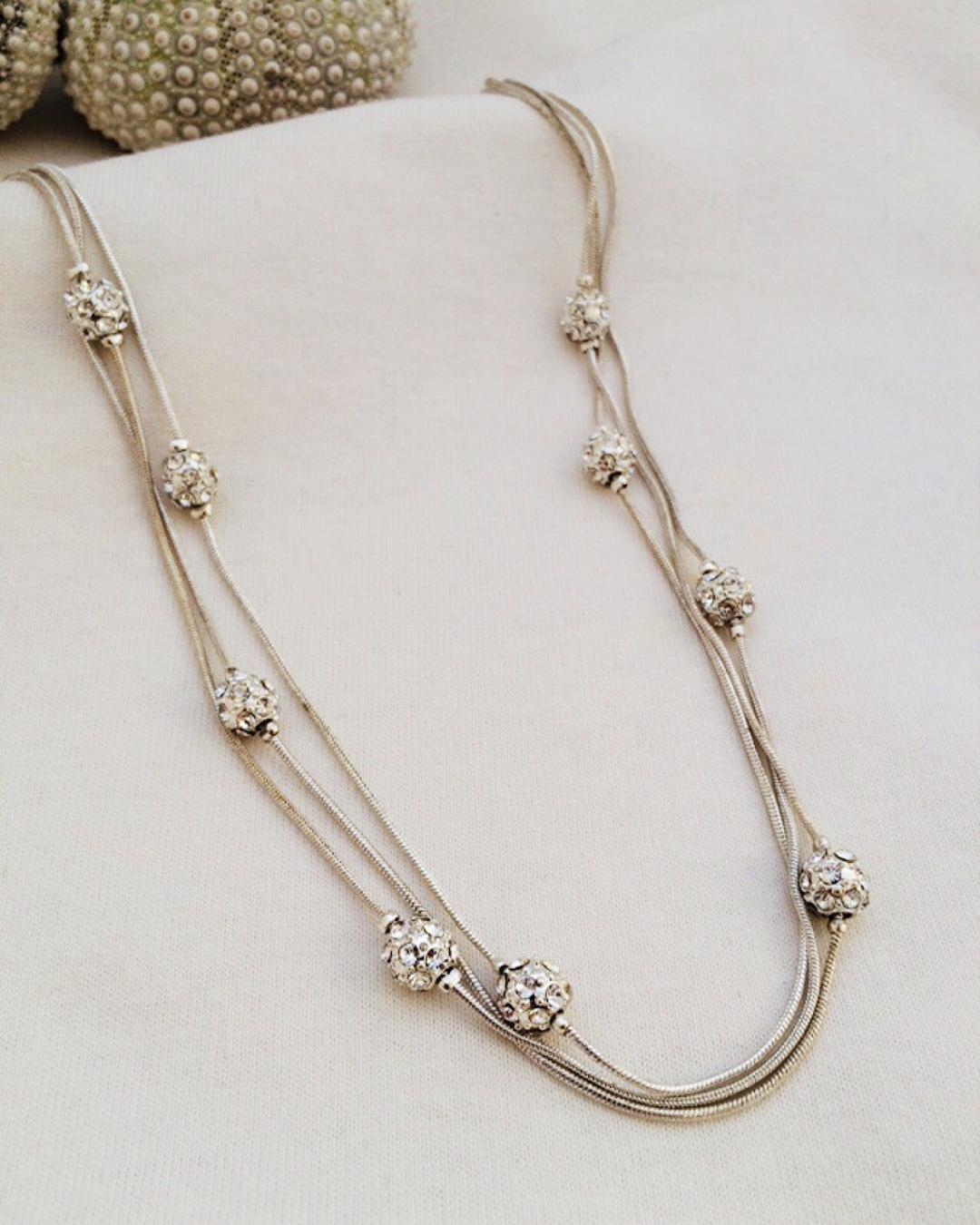 گردنبند 3 رج پوپكى زنانه Tosh