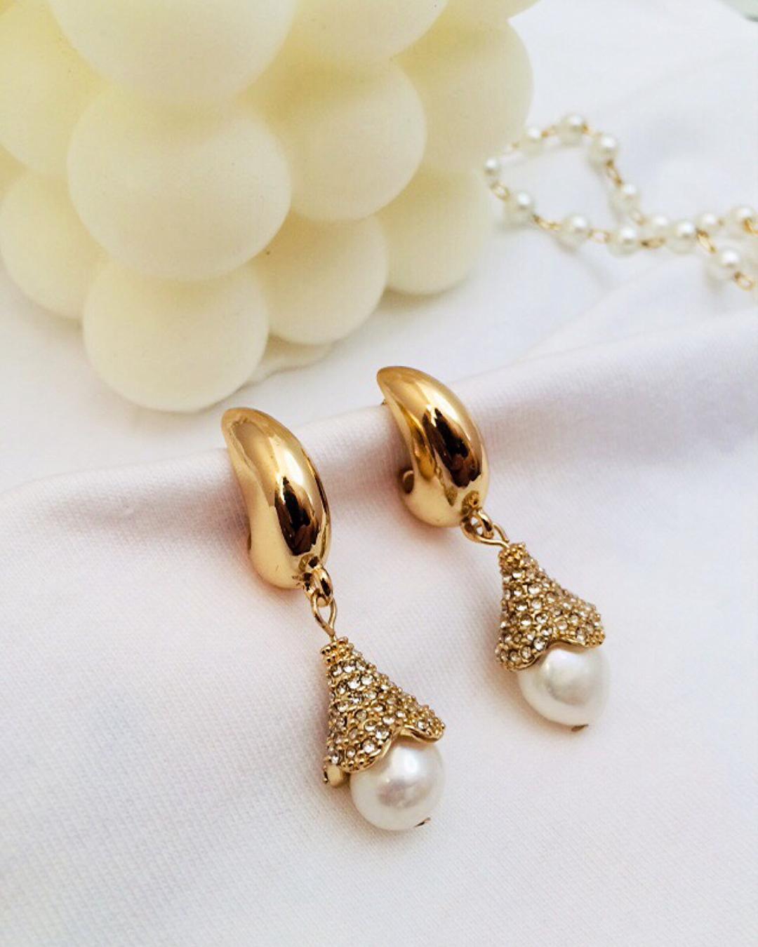 گوشواره مجلسى مرواريدى زنانه Tosh