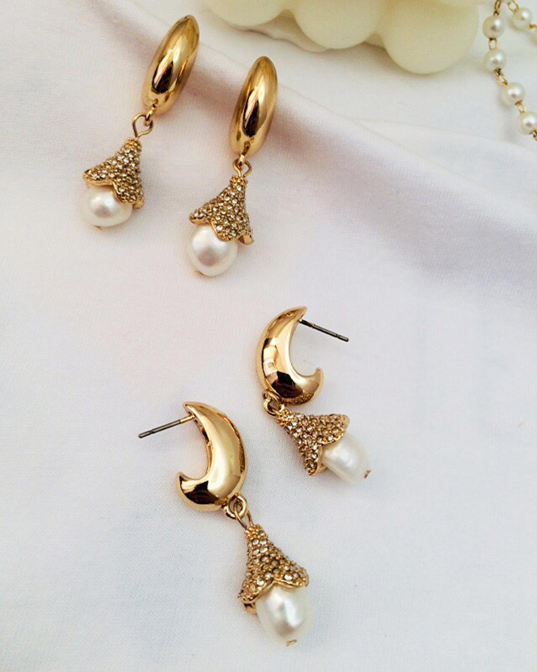 گوشواره مجلسى مرواريدى زنانه Tosh