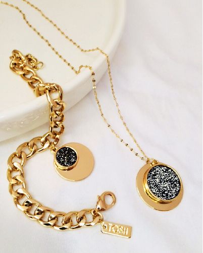 ست بدلیجات رولباسى و دستبند تركيبى زنانه Tosh