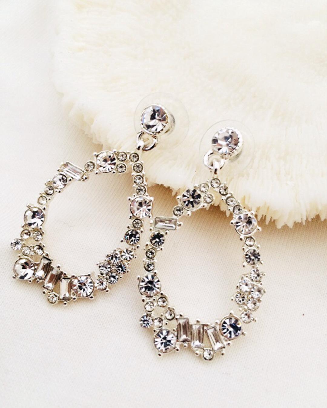 گوشواره مجلسى فول نگين زنانه Tosh