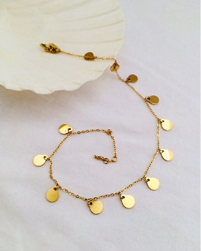 پا بند اويز سكه اى زنانه Tosh Free طلایی