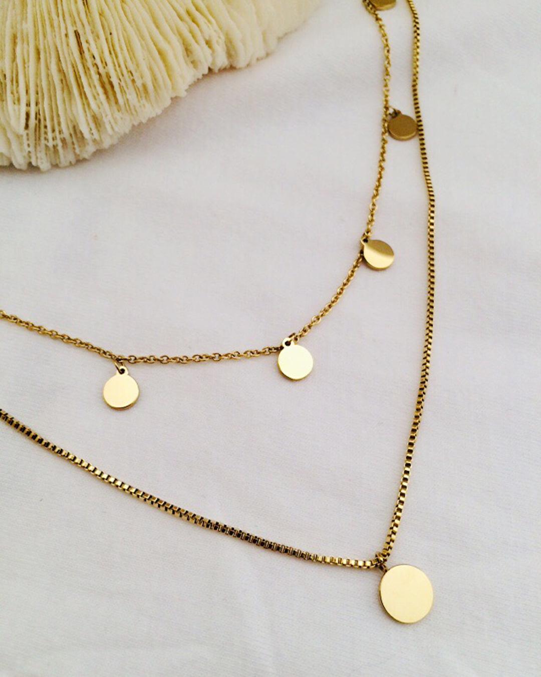 گردنبند 2رج سكه اى زنانه Tosh