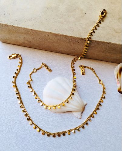 دست بند پولكى ريز طرح طلا زنانه Tosh