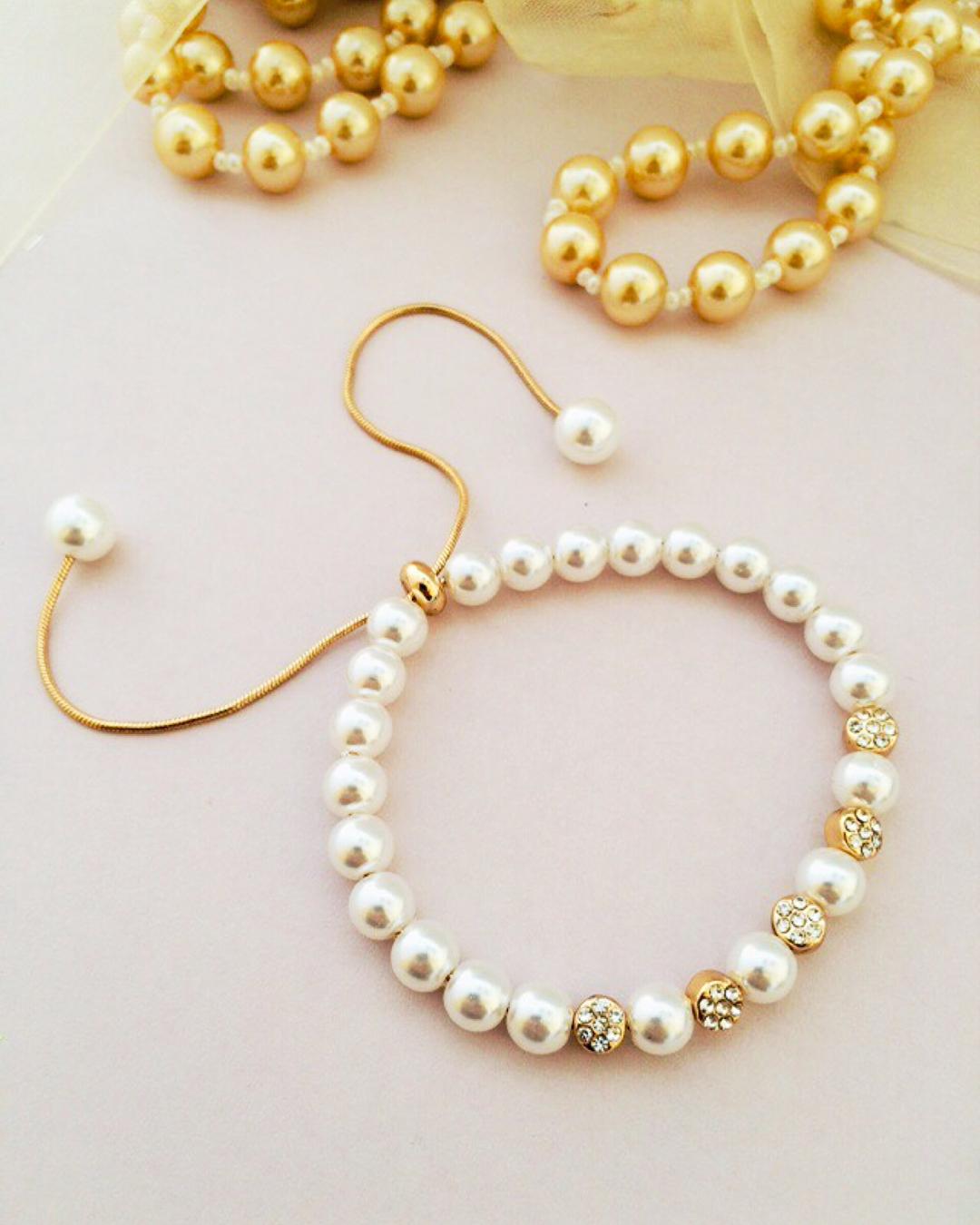 دست بند مرواريدى اسانسورى زنانه Tosh