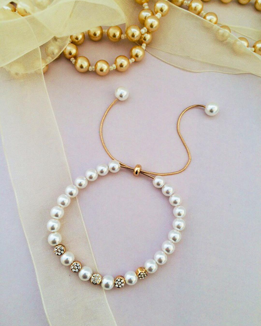 دست بند مرواريدى اسانسورى زنانه Tosh