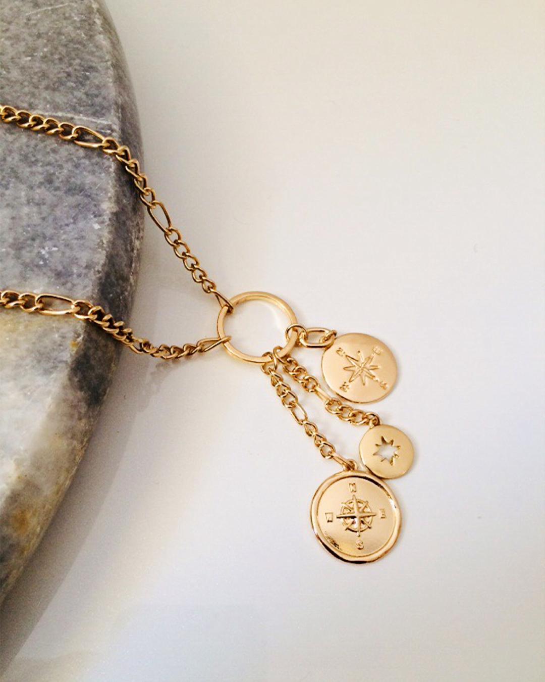 گردنبند رولباسى ٣ آويزى زنانه Tosh