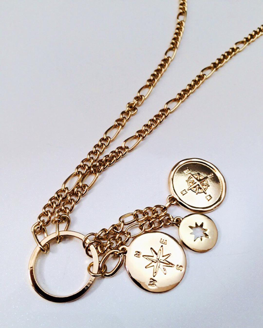 گردنبند رولباسى ٣ آويزى زنانه Tosh