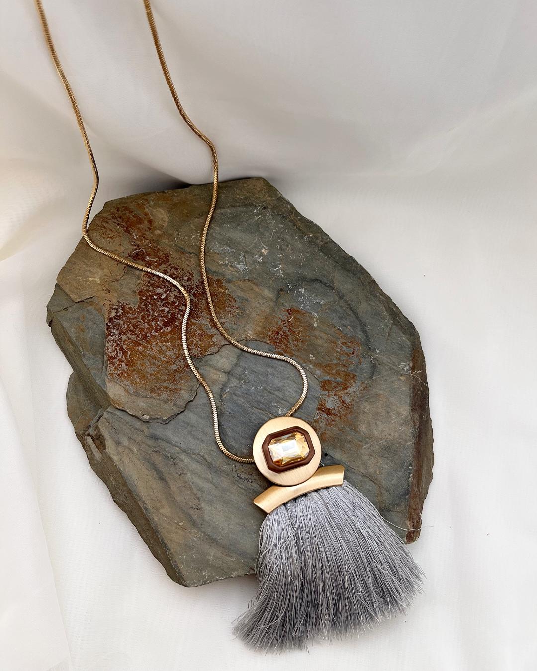 گردنبند رولباسی ابریشمی ترکیبی زنانه Tosh