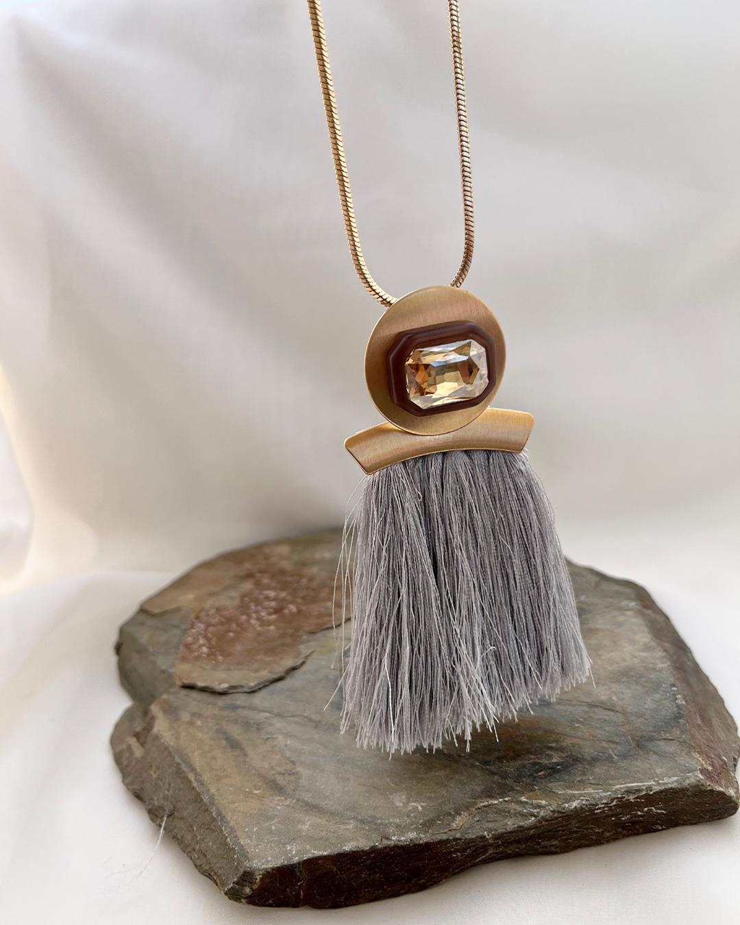 گردنبند رولباسی ابریشمی ترکیبی زنانه Tosh