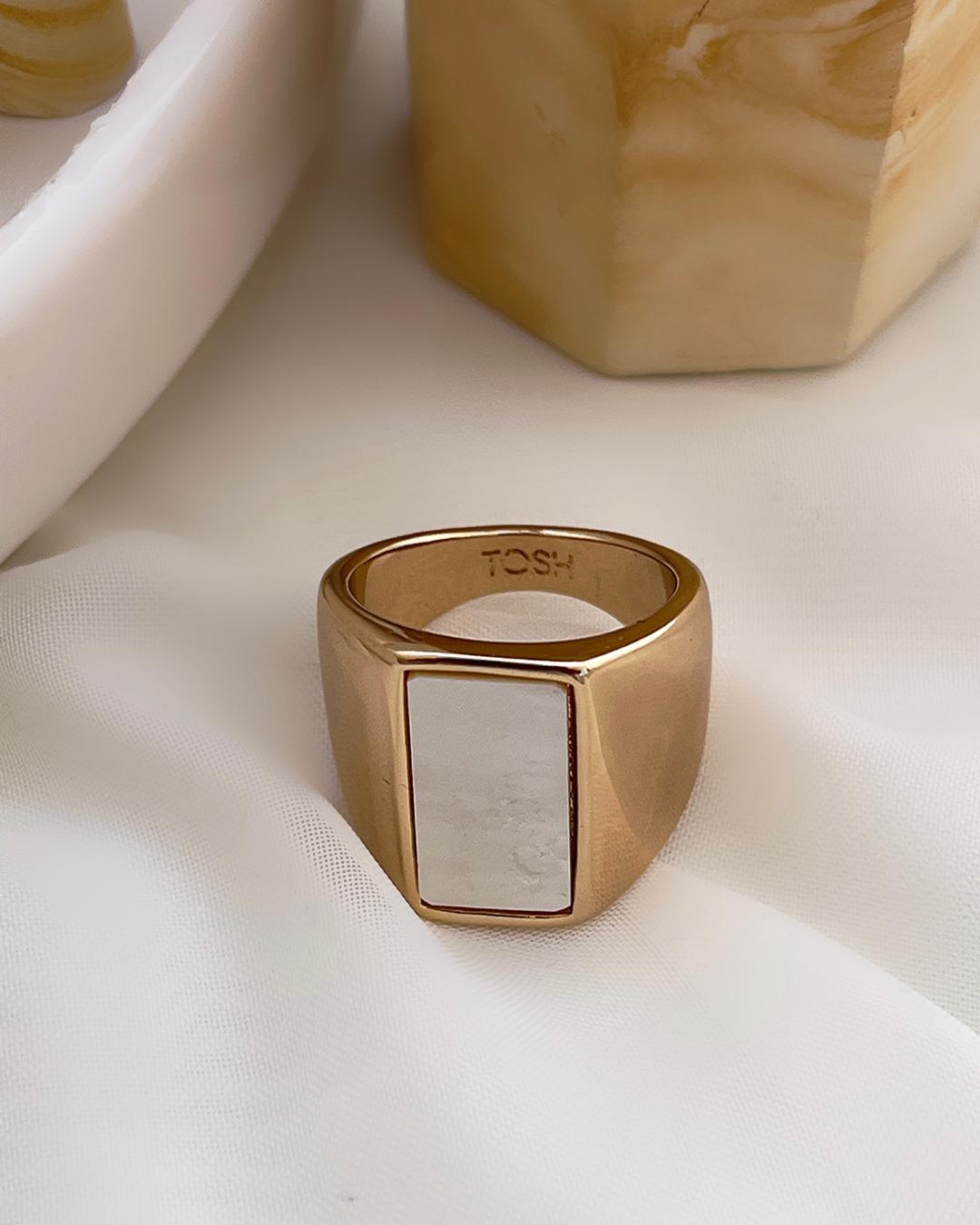 انگشتر پهن روکش صدف زنانه Tosh