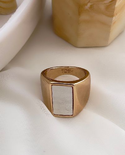 انگشتر پهن روکش صدف زنانه Tosh