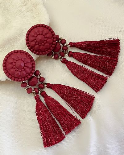 گوشواره ابریشمی ترکیبی زنانه Tosh