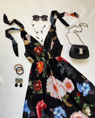 پیراهن ساحلی گل گلی زنانه Freebrand FreeSize رنگارنگ