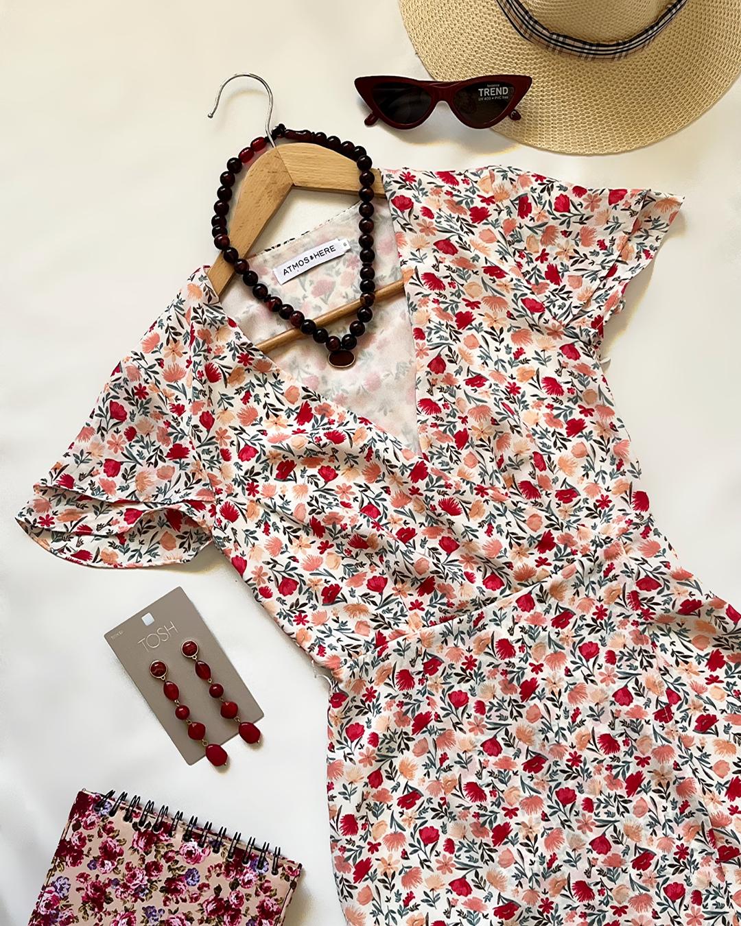 پیراهن گل گلی مجلسی زنانه Atmos&here