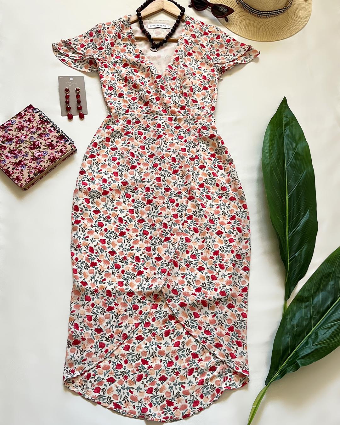 پیراهن گل گلی مجلسی زنانه Atmos&here