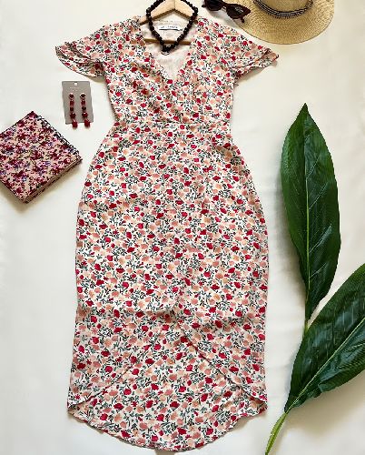 پیراهن گل گلی مجلسی زنانه Atmos&here