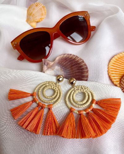 گوشواره حصیری ترکیبی زنانه Tosh