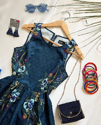 پیراهن گلدار عروسکی زنانه Dotti