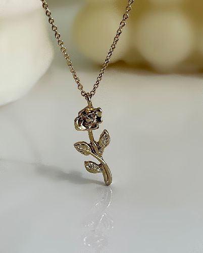 گردنبند گل رز زنانه Tosh
