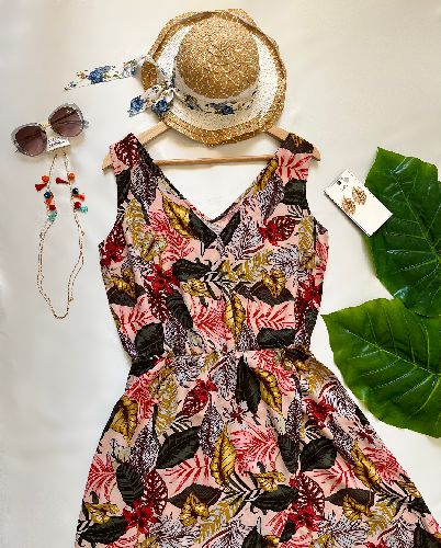 پیراهن هاوایی نخی زنانه Freebrand