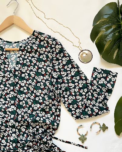 پیراهن مانتویی گلگلی زنانه Freebrand