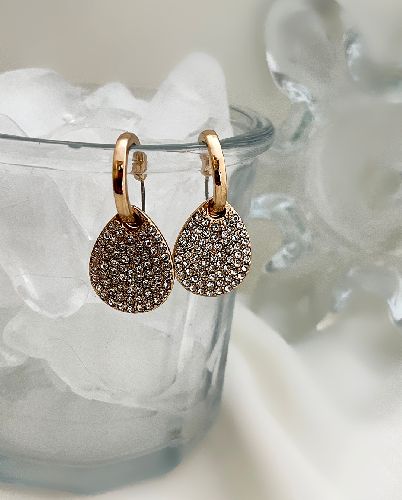 گوشواره اشکی فول نگین زنانه Tosh