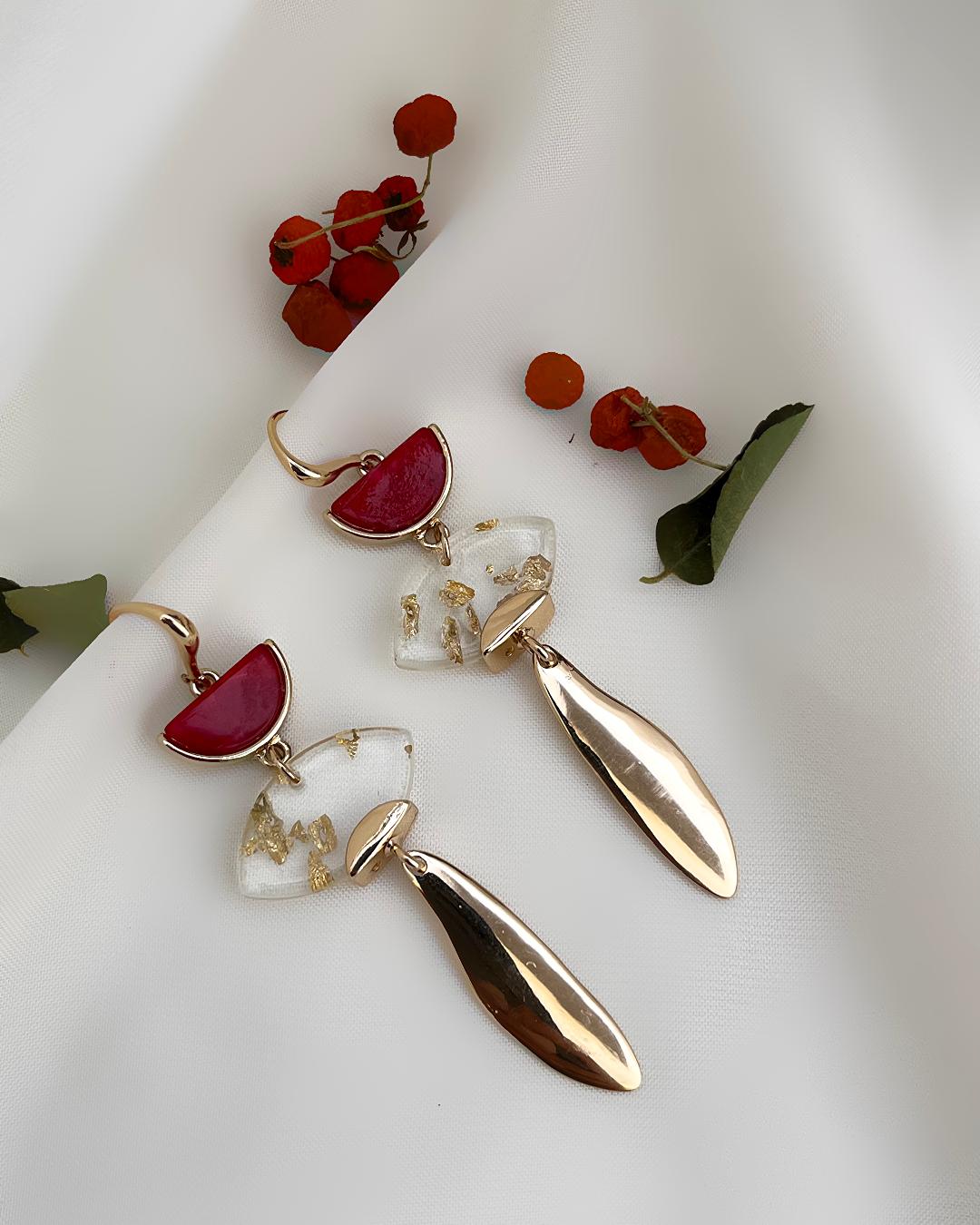 گوشواره ترکیبی قلاب دار زنانه Tosh