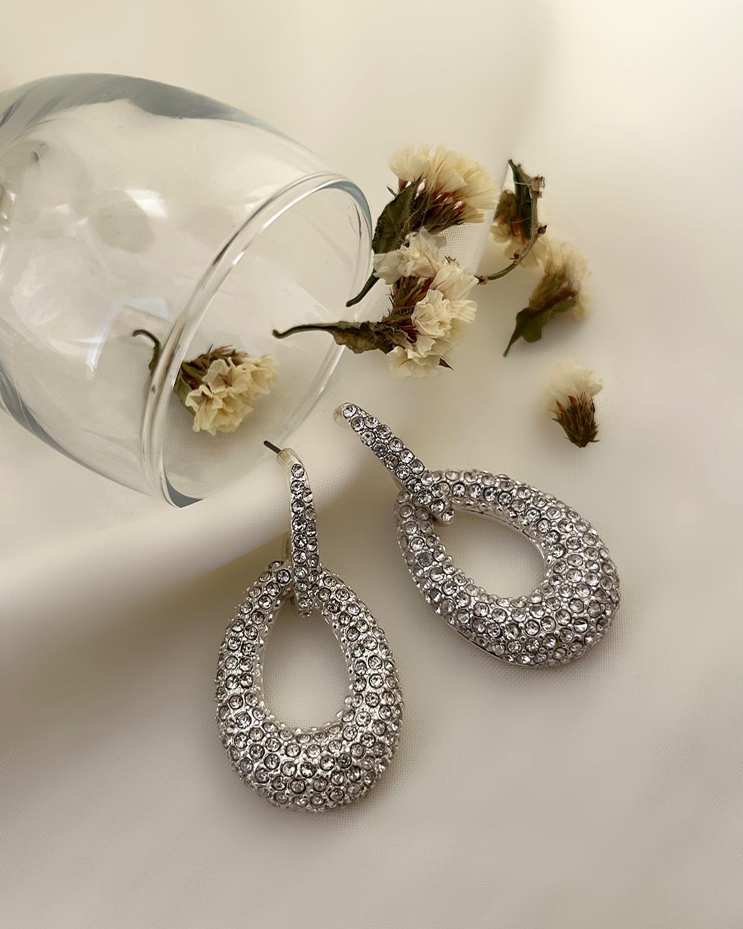 گوشواره فول نگین مجلسی زنانه Tosh