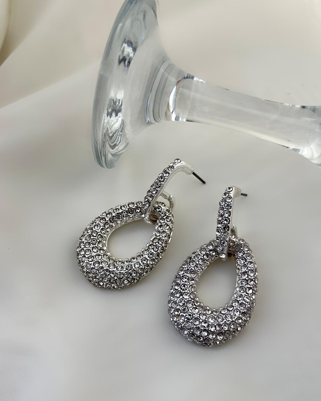 گوشواره فول نگین مجلسی زنانه Tosh