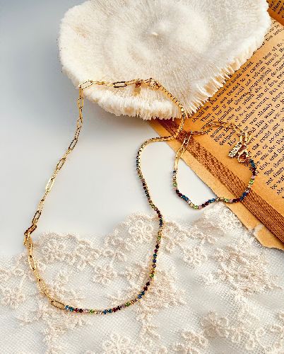 ست بدلیجات گردنبند و دستبند (هرمس و مولتی کالر) زنانه Tosh