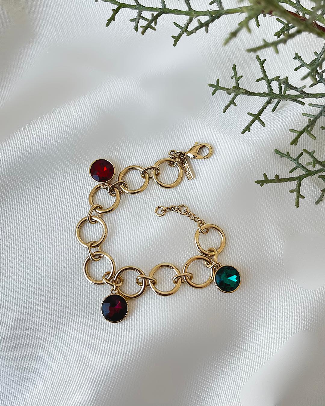 دست بند نگین ابنباتی زنانه Tosh