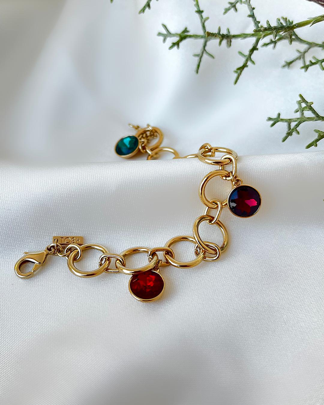 دست بند نگین ابنباتی زنانه Tosh