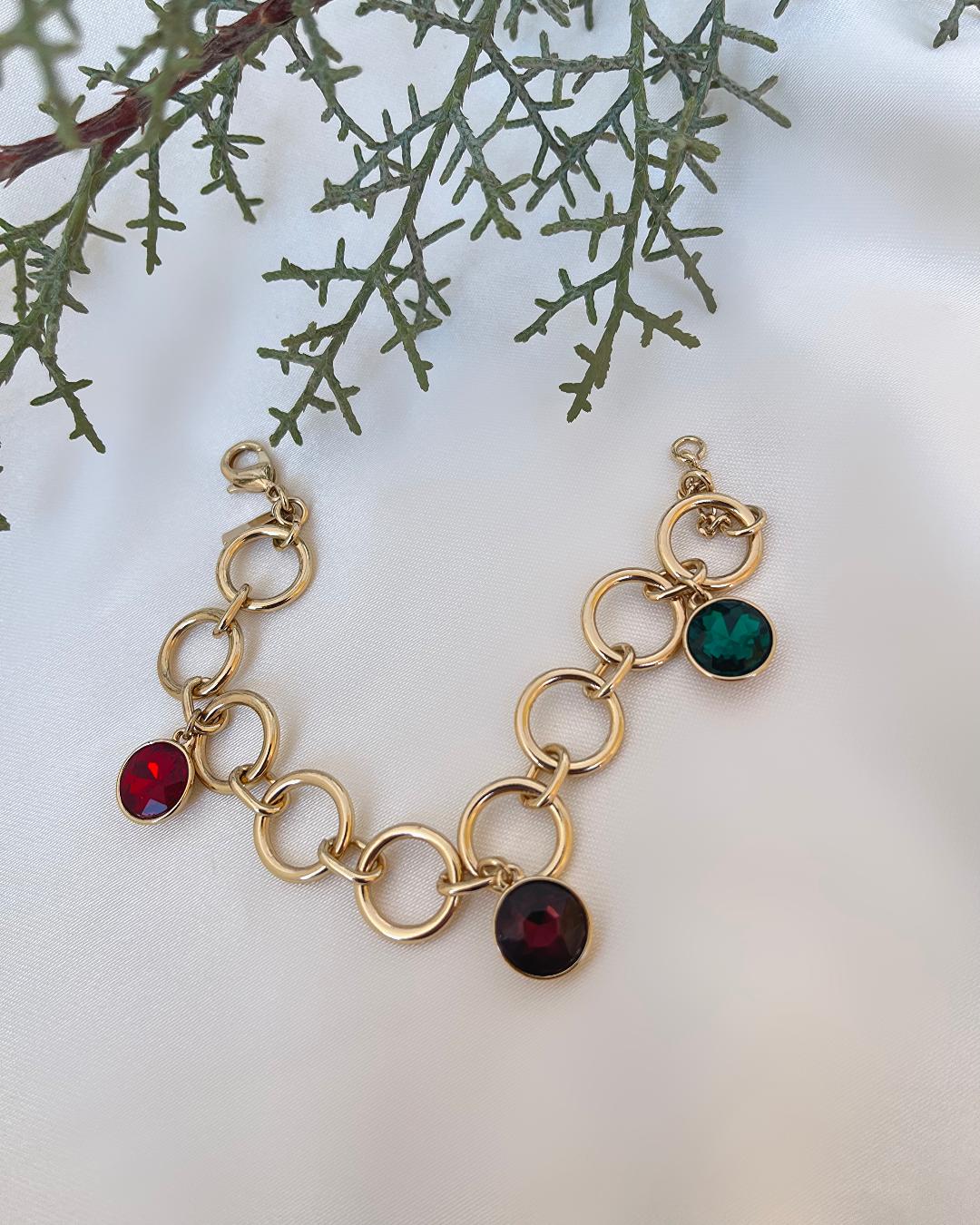 دست بند نگین ابنباتی زنانه Tosh