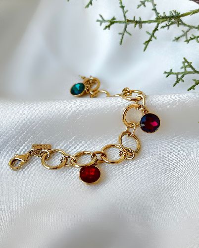 دست بند نگین ابنباتی زنانه Tosh