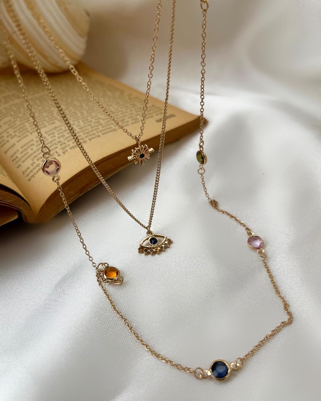 گردنبند رولباسی ۳ لاین زنانه Six